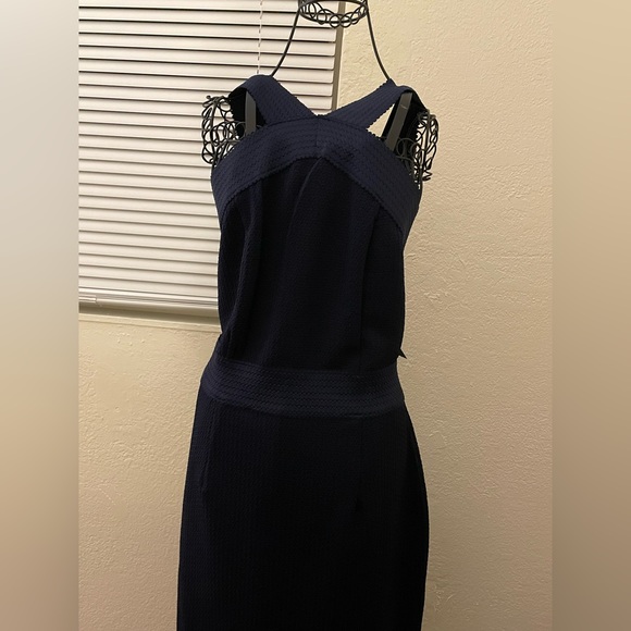 New York and Company L Navy Blue Dress - Picture 2 of 3